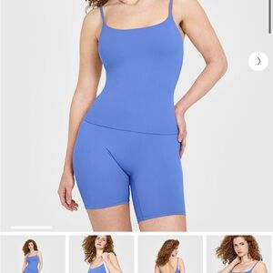 Oner Active SoftMotion™ Strappy Vest with Built in Bra Shelf - Glaucous Blue